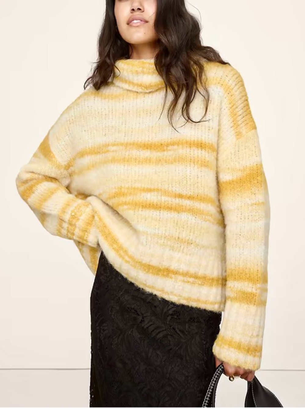 NWT Banana Republic Italian Alpaca Blend Oversized Funnel Neck Sweater XXS